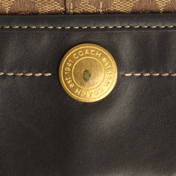 Coach Signature Wristlet Slim Clutch Bag Vintage 90s - Picture 6 of 8